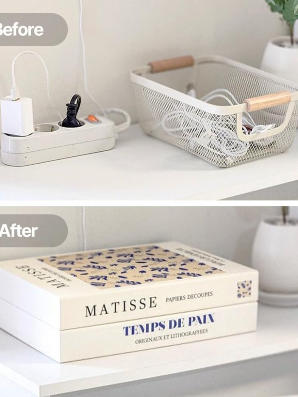 Book Shape Decorative Cable Management Box - Expandable Cable Organizer Box with - Picture 6 of 9